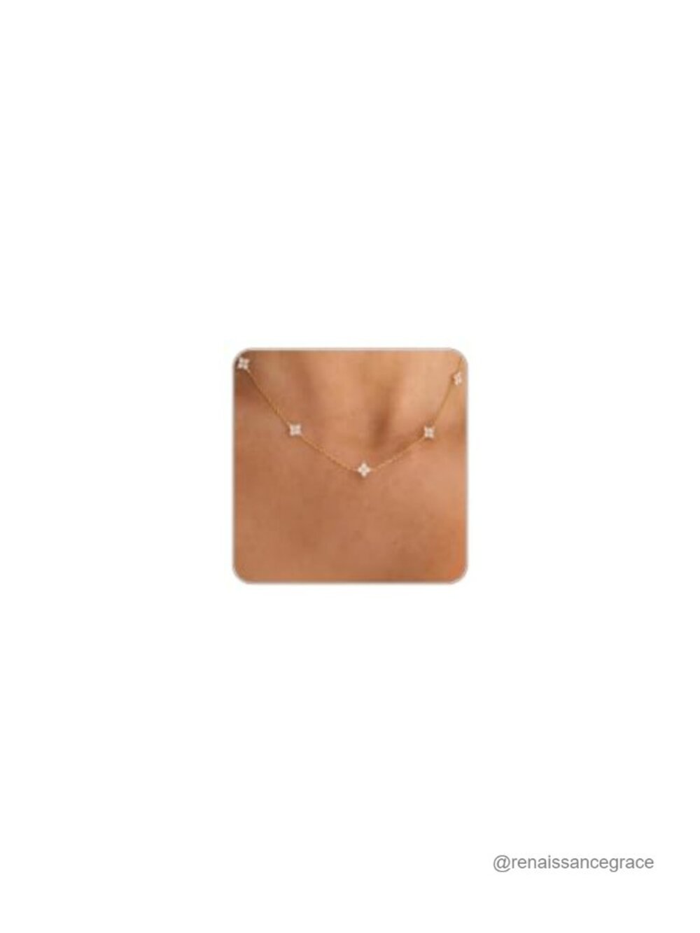 Dainty CZ Station Choker Necklace for Women, Layering Necklace, Hypoallergenic,